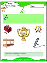 K Sesi Çalışma Sayfaları